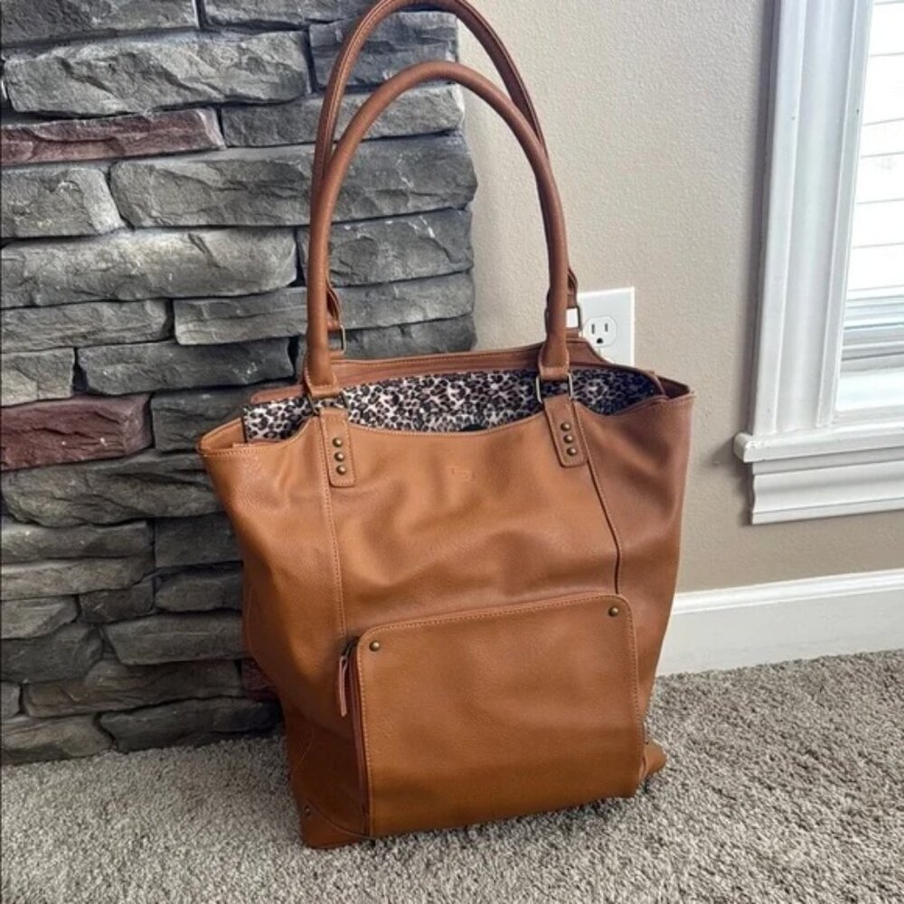 Brown Leather Tote Bag